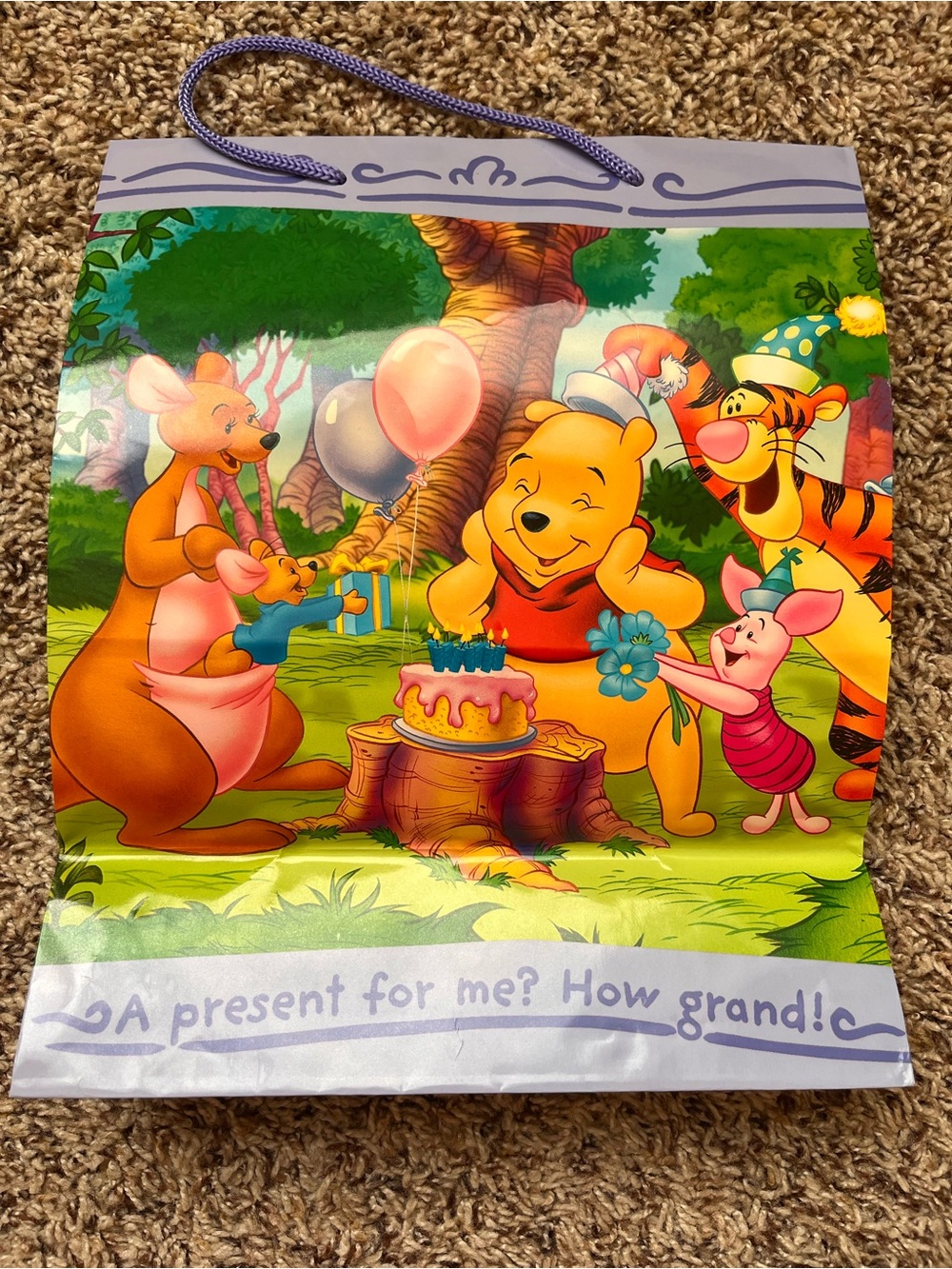 Vintage/Y2K Winnie the Pooh Birthday Gift Bag